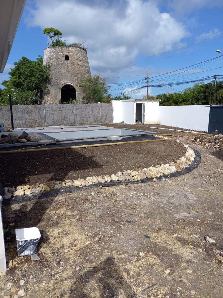 Aménagement extérieur en cours Guadeloupe