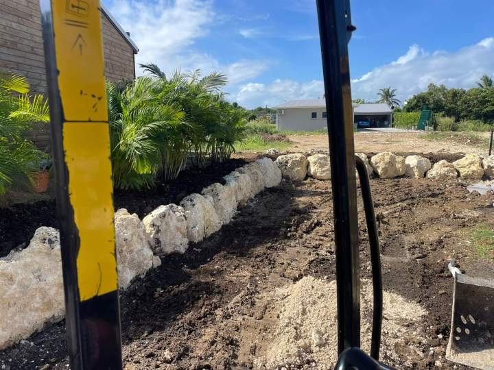 Chantier d'aménagement extérieur Guadeloupe
