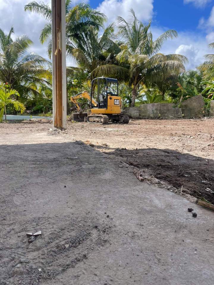 Chantier de construction en extérieur Guadeloupe